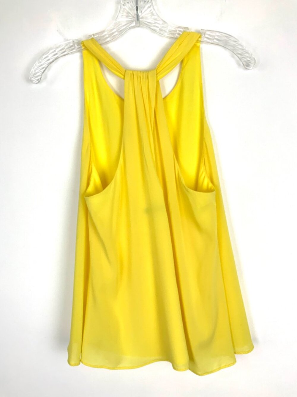 Alice + Olivia Yellow Twisted Halter Keyhole Racerback Tank Top Sz S - Picture 7 of 15